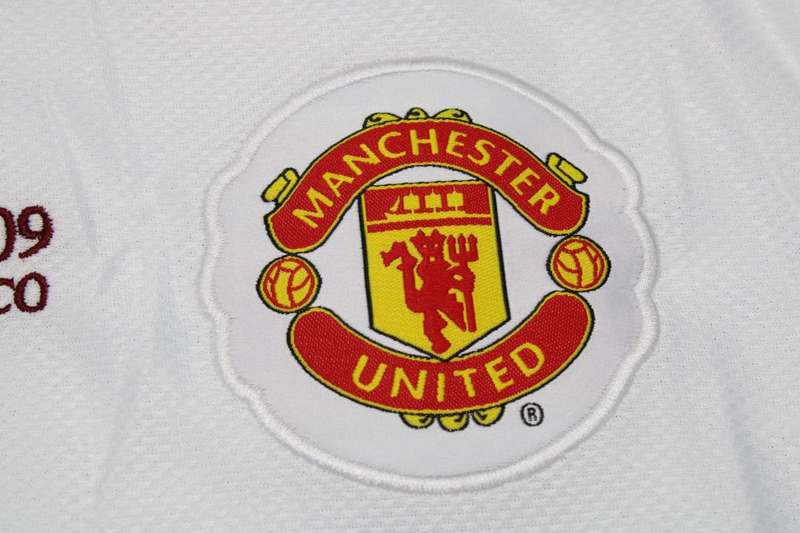 Manchester United Soccer Jersey Away Final Long Retro Replica 2008/09