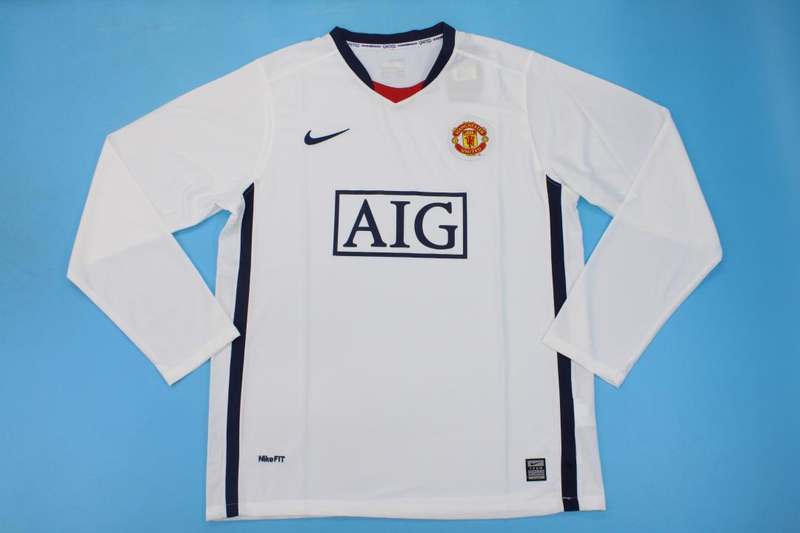 Manchester United Soccer Jersey Away Long Retro Replica 2008/09