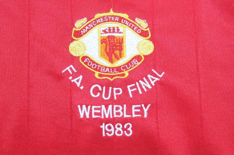 Manchester United Soccer Jersey Home FA Final Retro Replica 1983