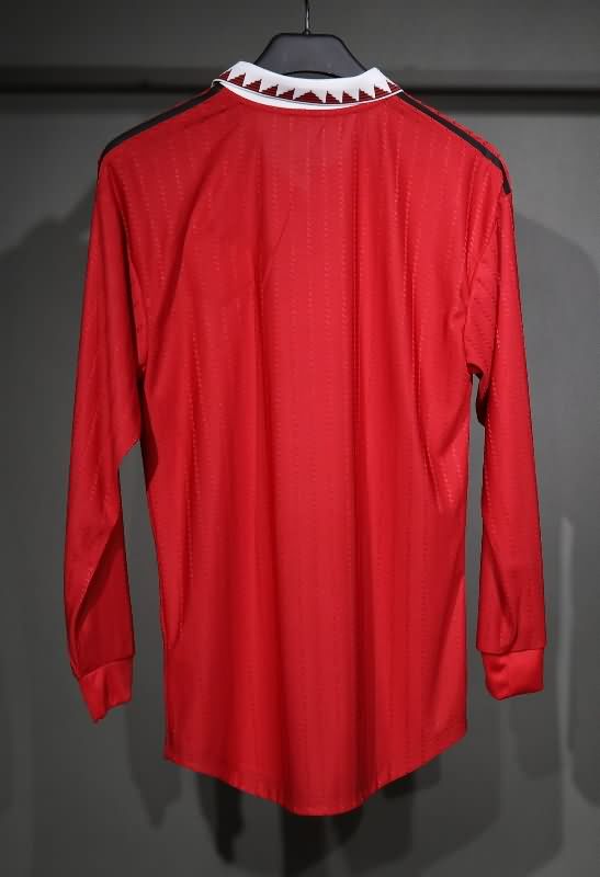 AAA Quality Manchester United 2022/23 Home Long Sleeve Retro Soccer Jersey (Player)