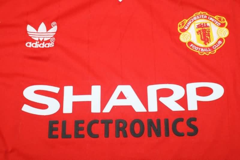 Manchester United Soccer Jersey Home Long Retro Replica 1982/83