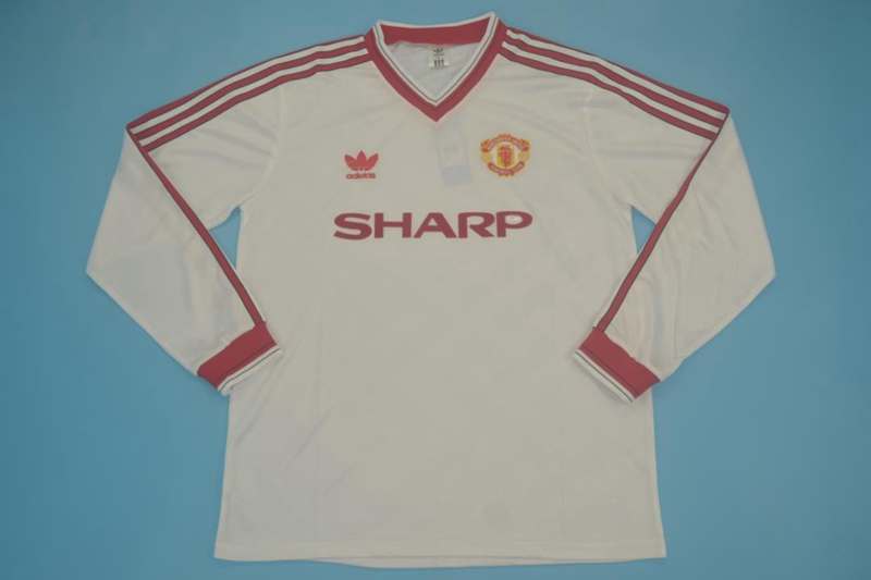 Manchester United Soccer Jersey Away Long Retro Replica 1986/88