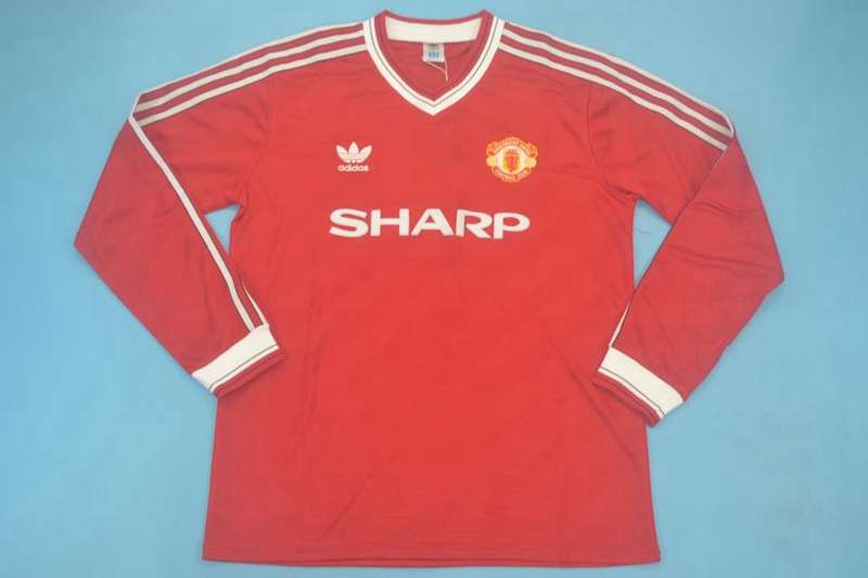 Manchester United Soccer Jersey Home Long Retro Replica 1986/88