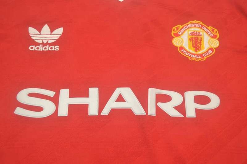 Manchester United Soccer Jersey Home Long Retro Replica 1986/88