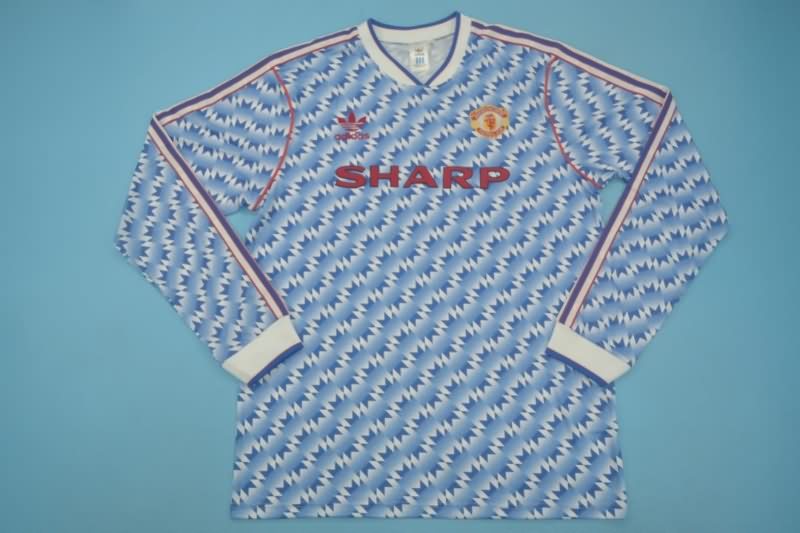 Manchester United Soccer Jersey Away Long Retro Replica 1990/92