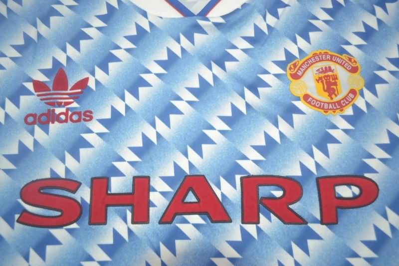 Manchester United Soccer Jersey Away Long Retro Replica 1990/92