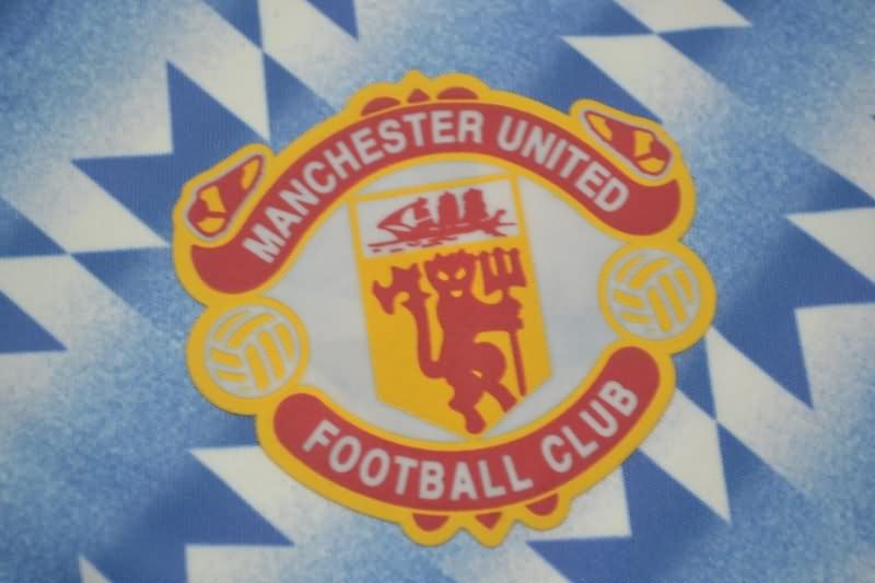 Manchester United Soccer Jersey Away Long Retro Replica 1990/92