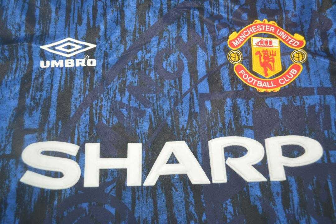 Manchester United Soccer Jersey Away Long Retro Replica 1992/93