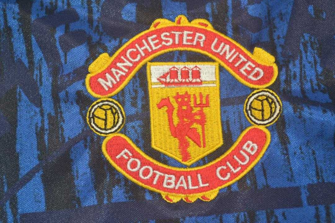 Manchester United Soccer Jersey Away Long Retro Replica 1992/93
