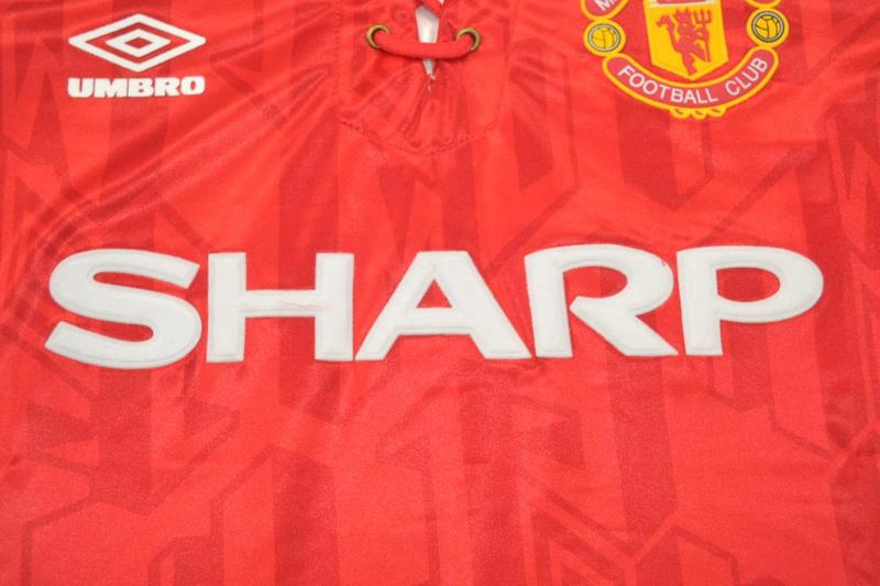 Manchester United Soccer Jersey Home Retro Replica 1992/94