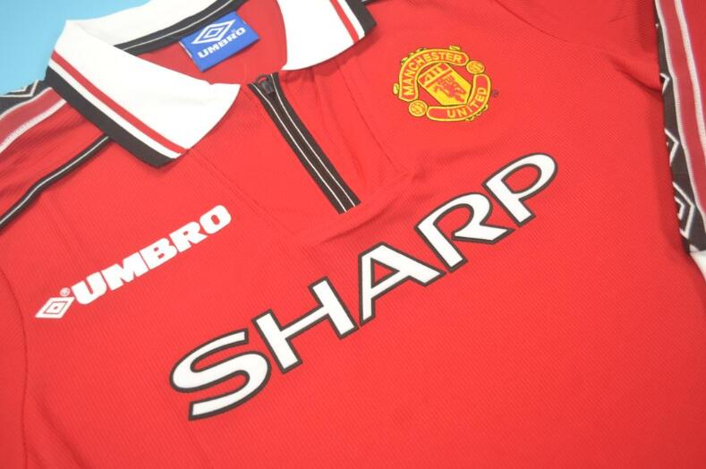 Manchester United Soccer Jersey Home L/S Retro Replica 1998/00