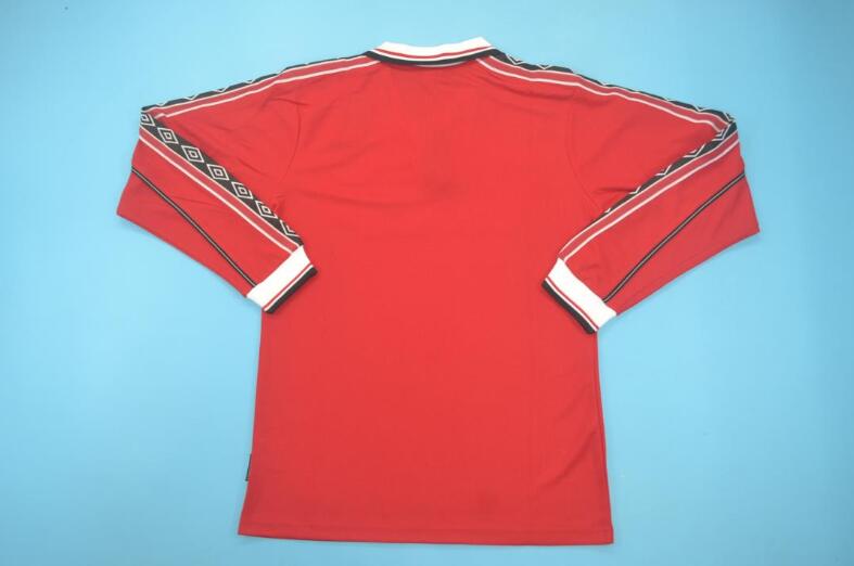 Manchester United Soccer Jersey Home L/S Retro Replica 1998/00