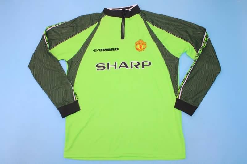 Manchester United Soccer Jersey GK Green Long Retro Replica 1998/99