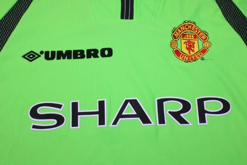 Manchester United Soccer Jersey GK Green Long Retro Replica 1998/99