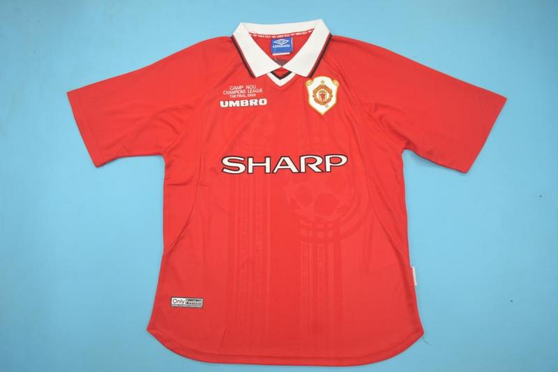 Manchester United Soccer Jersey UCL Home Retro Replica 1998/99