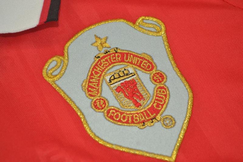 Manchester United Soccer Jersey UCL Home L/S Retro Replica 1998/99