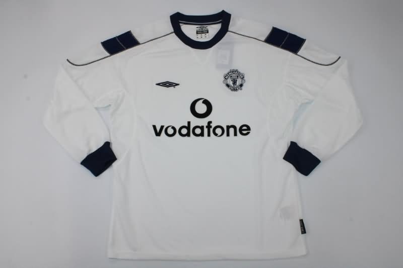 Manchester United Soccer Jersey Away Long Slevee Retro Replica 1999/00