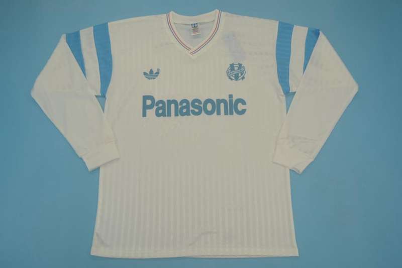 Marseilles Soccer Jersey Home Long Retro Replica 1990/91