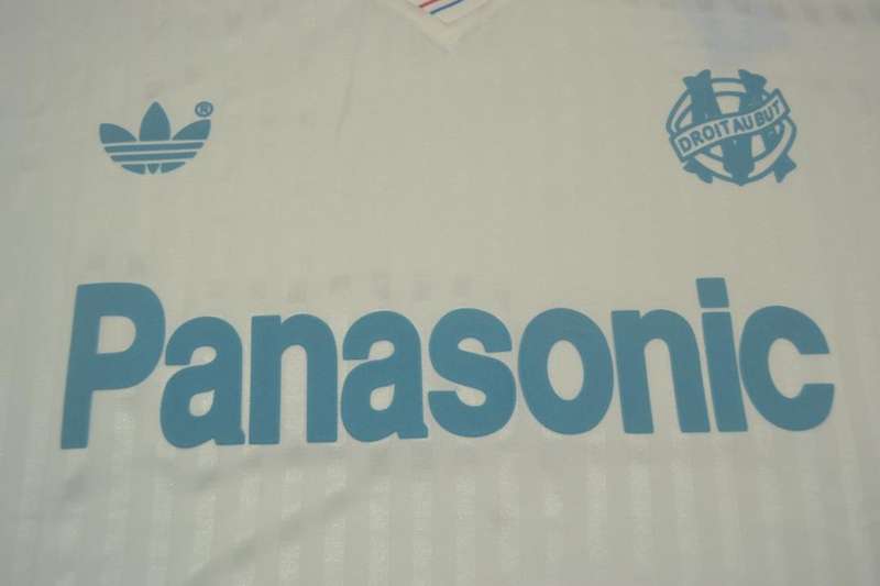 Marseilles Soccer Jersey Home Long Retro Replica 1990/91