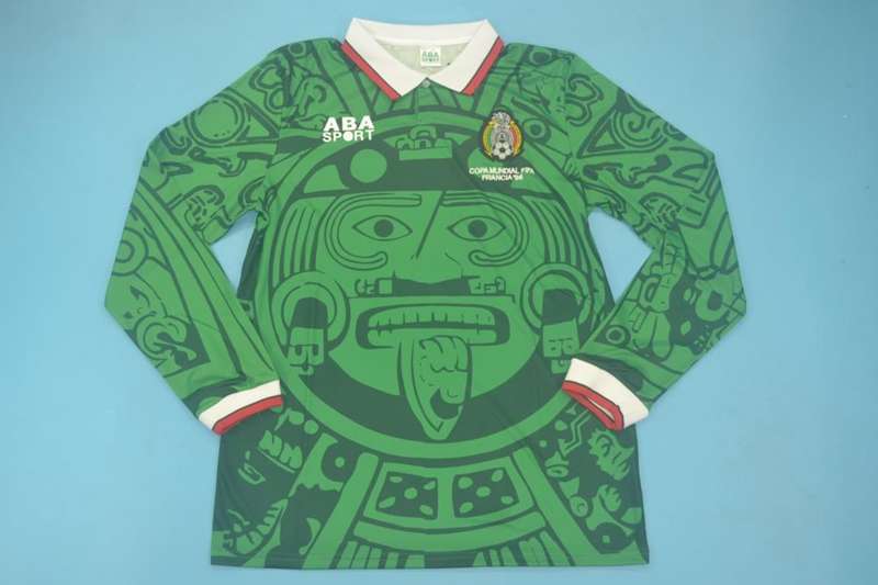 Mexico Soccer Jersey Home Long Sleeve Retro Replica 1998