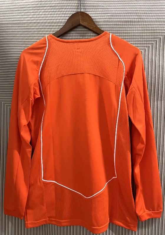 AAA Quality Netherlands 2004 Home Retro Long Sleeve Soccer Jersey