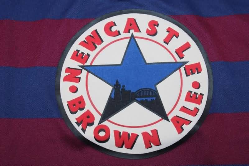 Newcastle United Soccer Jersey Away Long Retro Replica 1995/96