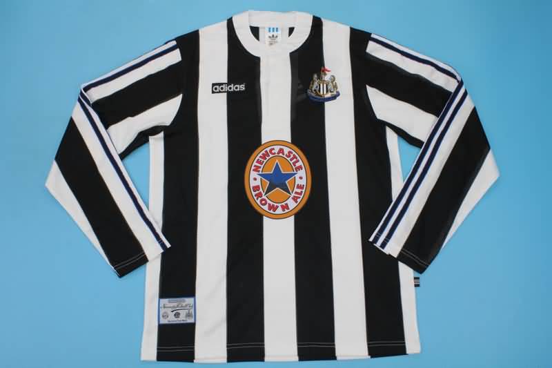 Newcastle United Soccer Jersey Home Long Retro Replica 1995/97