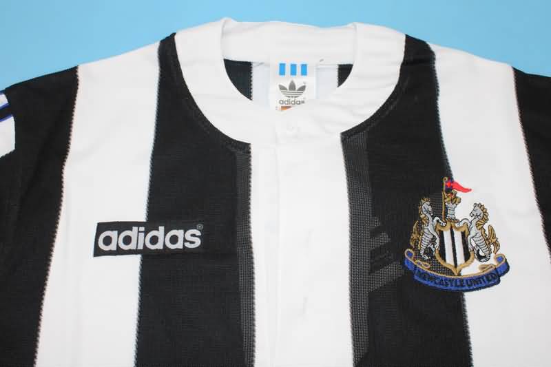 Newcastle United Soccer Jersey Home Long Retro Replica 1995/97