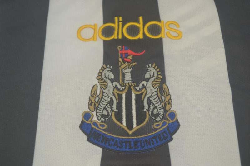 Newcastle United Soccer Jersey Home Long Retro Replica 1997/99