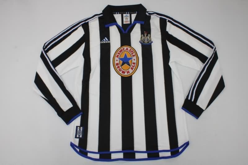 Newcastle United Soccer Jersey Home Long Retro Replica 1999/00