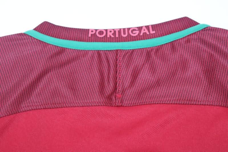 Portugal Soccer Jersey Home Long Sleeve Retro Replica 2016/17