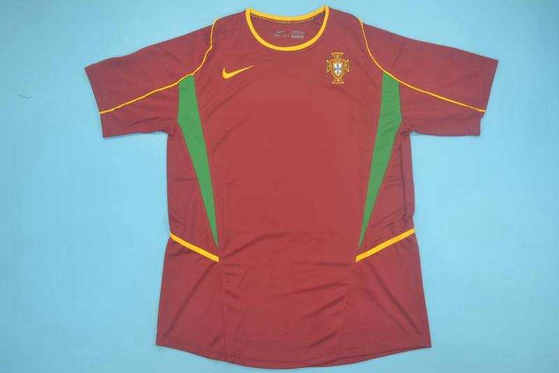 Portugal Soccer Jersey Home Retro Replica 2002
