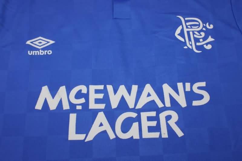 Rangers Soccer Jersey Home Retro Replica 1987/90