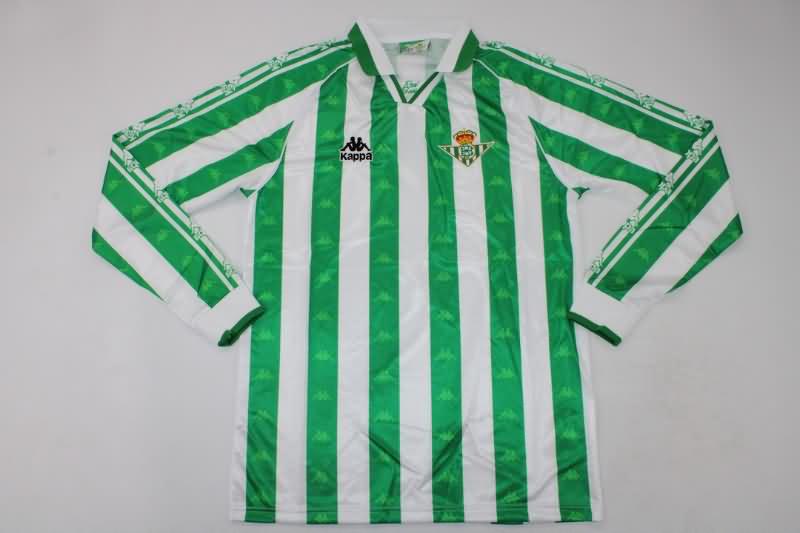 Real Betis Soccer Jersey Home Long Slevee Retro Replica 1995/97