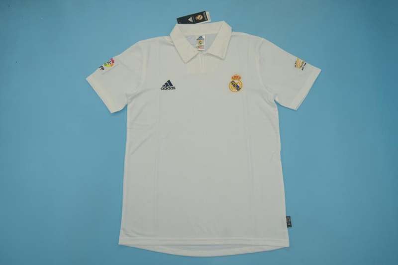 Real Madrid Soccer Jersey Home Retro Replica 2001/02