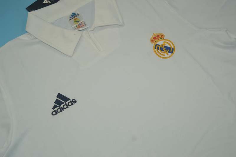 Real Madrid Soccer Jersey Home Retro Replica 2001/02