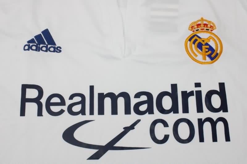 Real Madrid Soccer Jersey Home Retro Laliga Replica 2001/02