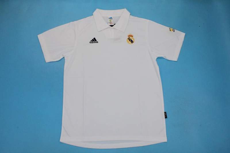 Real Madrid Soccer Jersey Home Retro Replica 2002/03