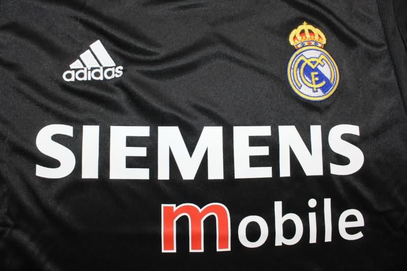 Real Madrid Soccer Jersey Away Long Sleeve Retro Replica 2004/05