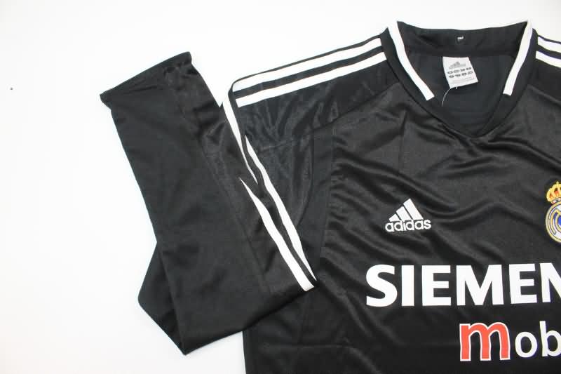 Real Madrid Soccer Jersey Away Long Sleeve Retro Replica 2004/05