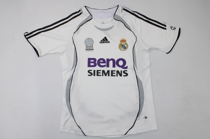 Real Madrid Soccer Jersey Home Retro Replica 2006/07