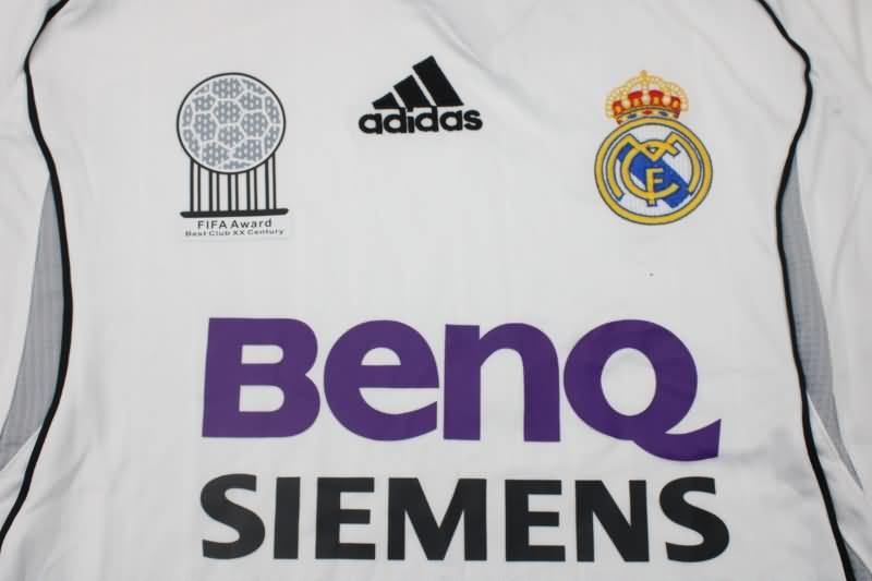 Real Madrid Soccer Jersey Home Retro Replica 2006/07