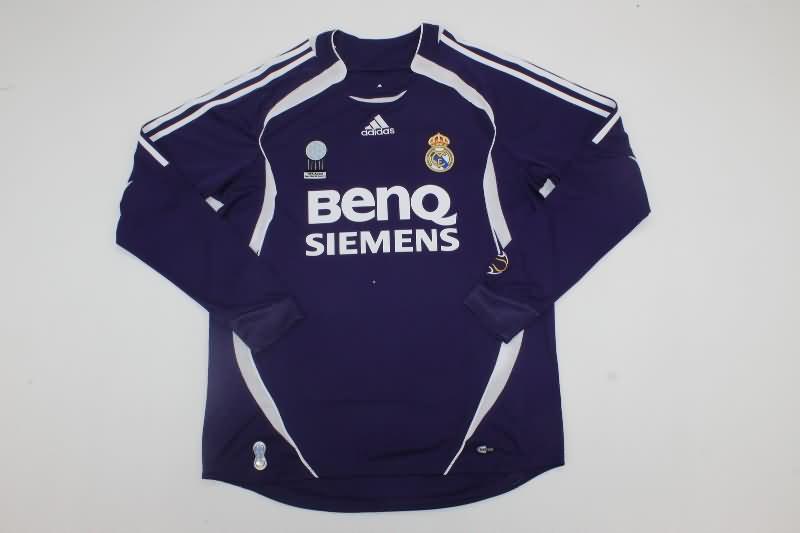 Real Madrid Soccer Jersey Third Long Sleeve Retro Replica 2006/07