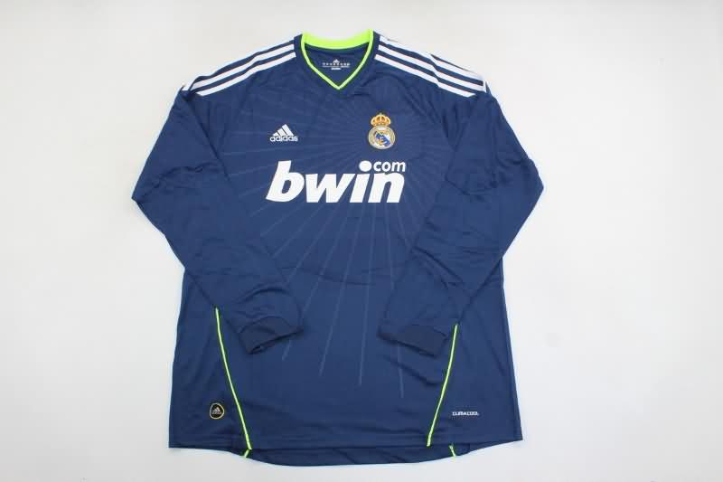 Real Madrid Soccer Jersey Away Long Sleeve Retro Replica 2010/11