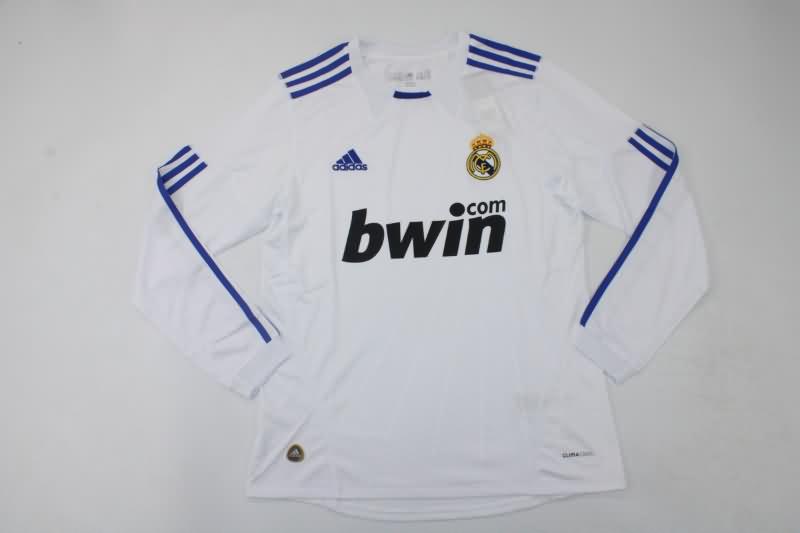 Real Madrid Soccer Jersey Home Long Retro Replica 2010/11