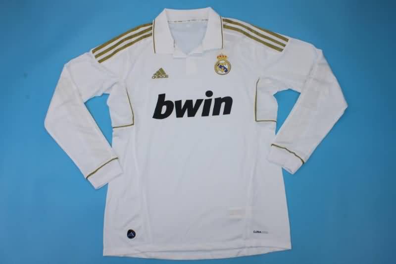 Real Madrid Soccer Jersey Home Long Retro Replica 2011/12