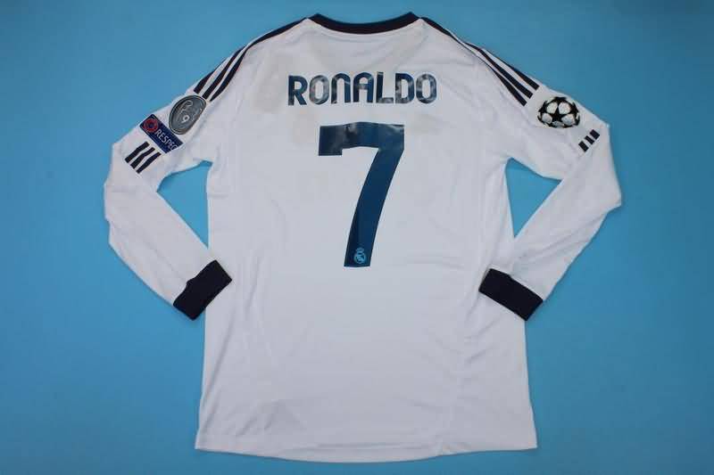 Real Madrid Soccer Jersey Home Long Sleeve Retro Replica 2012/13