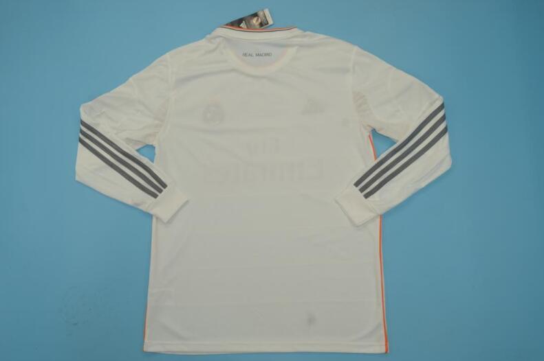 Real Madrid Soccer Jersey Home UCL Long Retro Replica 2013/14