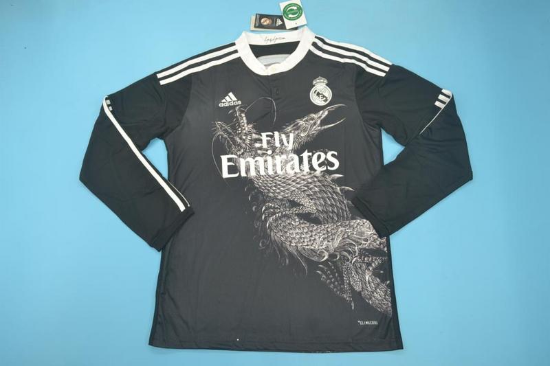 Real Madrid Soccer Jersey Third Long Retro Replica 2014/15