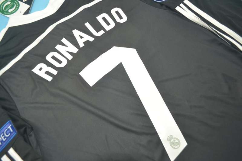 Real Madrid Soccer Jersey Third Long Retro Replica 2014/15